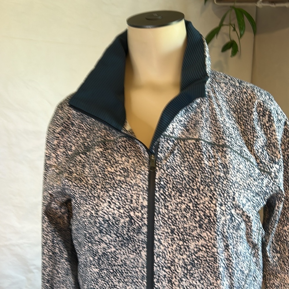 LULULEMON RUNWAY JACKET 100% NYLON PEBBLE PRINT PARFAIT PINK ABERTSON LAKE SZ 6 - Picture 1 of 16